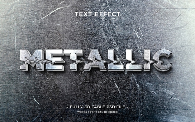 Texteffekt mit metallischen Tropfen