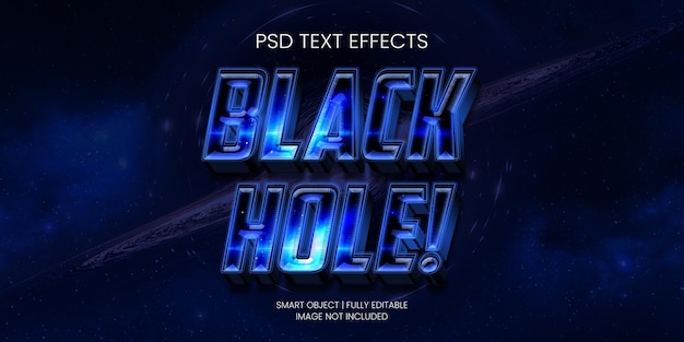 PSD texteffekt schwarzes loch