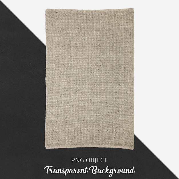 PSD textile marron clair sur fond transparent