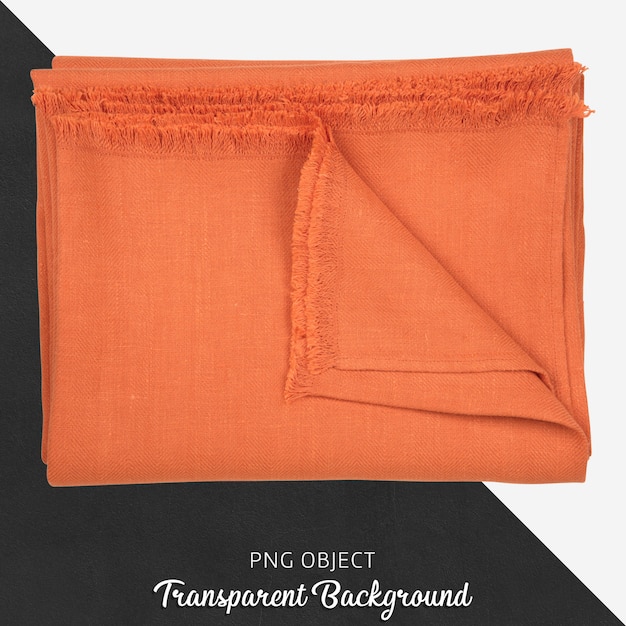 Textile de nappe orange sur fond transparent