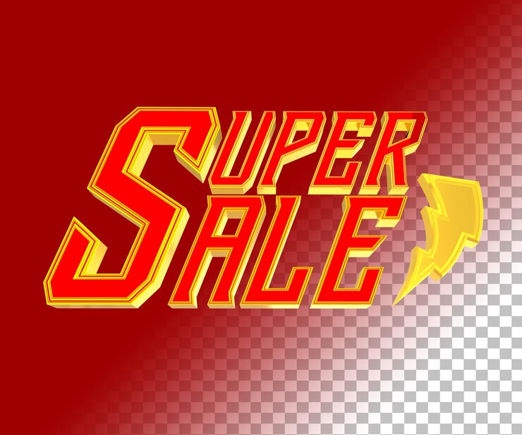 PSD texto 3d de venda em flash