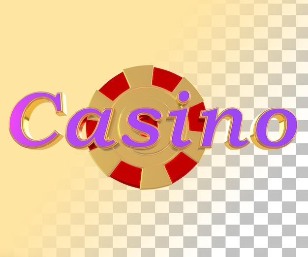 Texto 3d do cassino