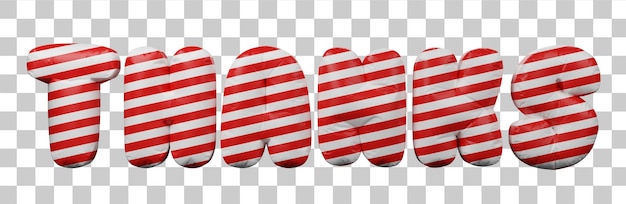 Texto de agradecimiento 3D PSD Premium