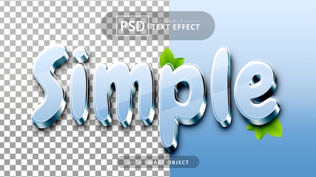 Texto brillante en 3d completamente editable con el archivo de fuente psd