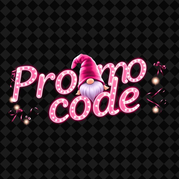 PSD texto de código promocional radiante en rosa neón y rosa suave con adornos brillantes y cintas un encanto