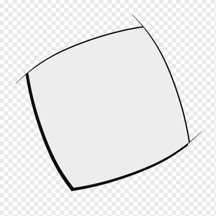 PSD texto cuadrado elemento de dibujos animados plantilla de diseño en blanco archivo psd fondo transparente