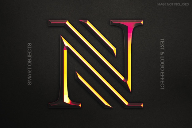 Texto de aço brutal e efeito de logotipo