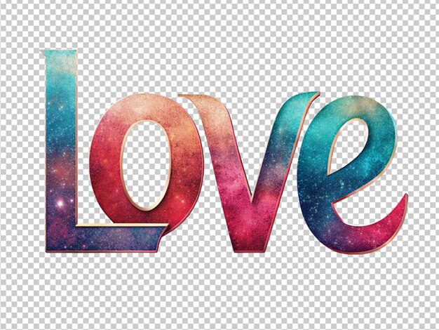 PSD texto de amor escrito em letras