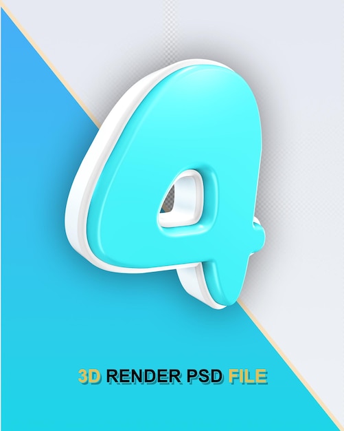 un texto de dibujos animados azul en 3D