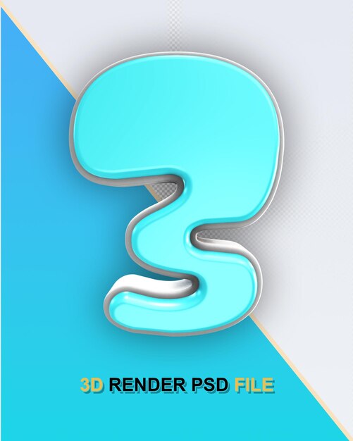 un texto de dibujos animados azul en 3D