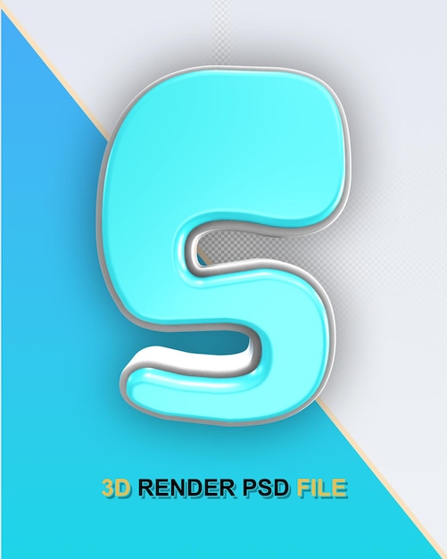 un texto de dibujos animados azul en 3D