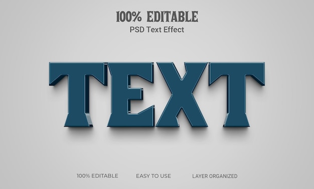 PSD texto efecto de texto 3d