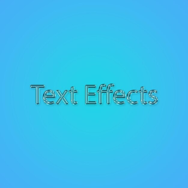 Texto con efectos de vidrio