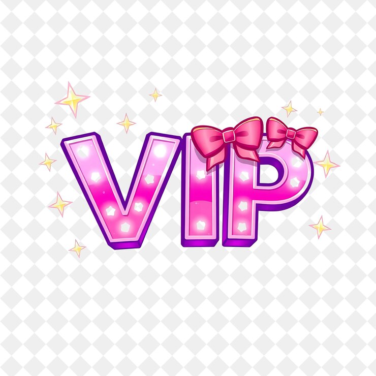 PSD texto encantador vip con estrellas brillantes y adorables arcos texto es audaz y elegante con línea gruesa a