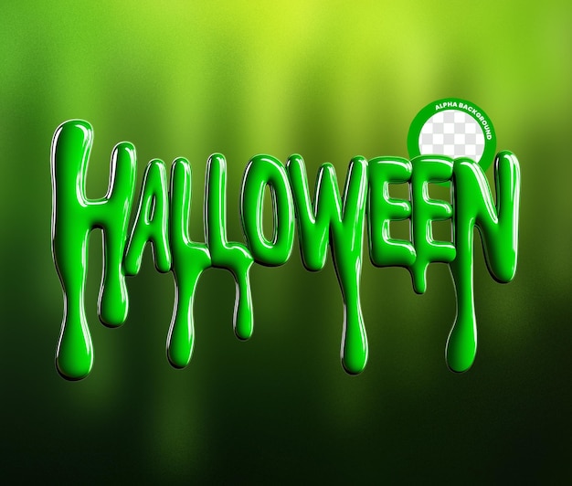 Texto de Halloween en 3D