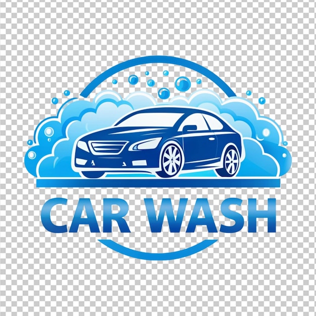 PSD texto de lavado de automóviles en fondo transparente