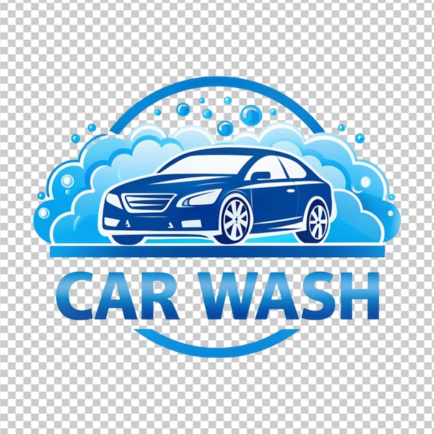 texto de lavado de automóviles en fondo transparente