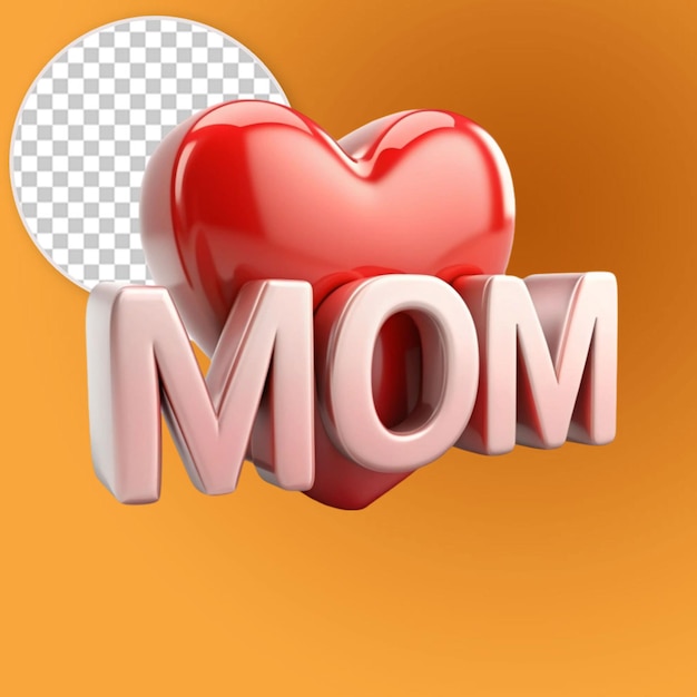 Texto de mamá en 3D y le encanta la forma