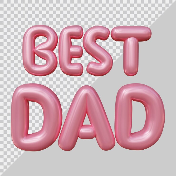 PSD texto del mejor papá del día del padre con estilo moderno 3d
