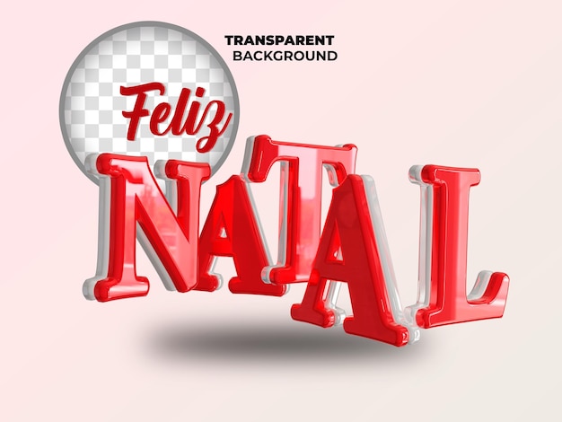 Texto De Natal Modélisé En 3d