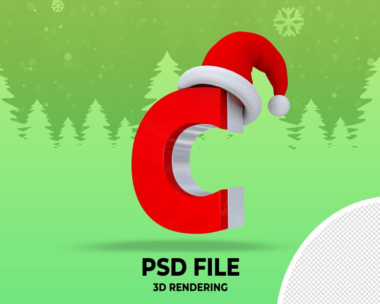 PSD texto de navidad az 3d