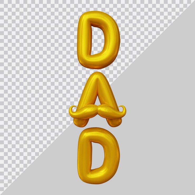 PSD texto de papá del día del padre con estilo moderno 3d