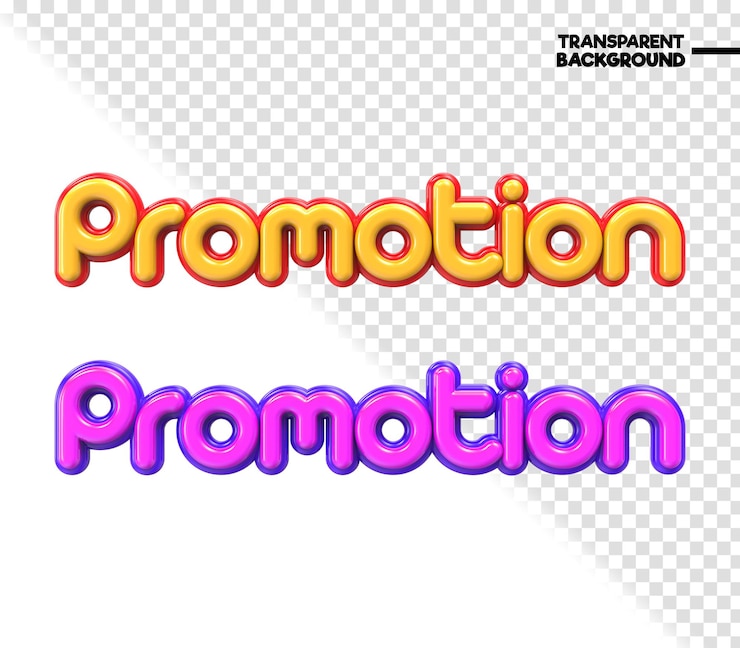 PSD texto de promoción 3d
