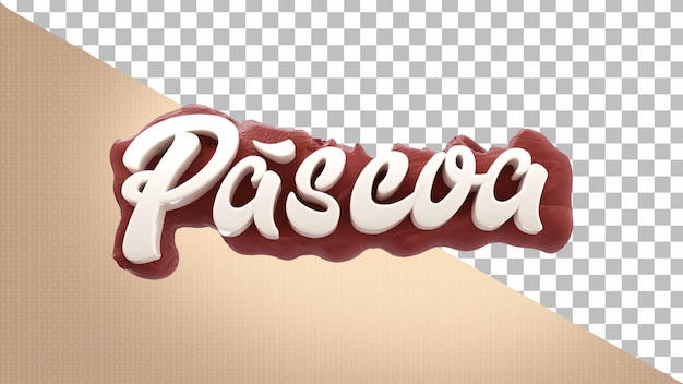 PSD texto de pscoa en 3d