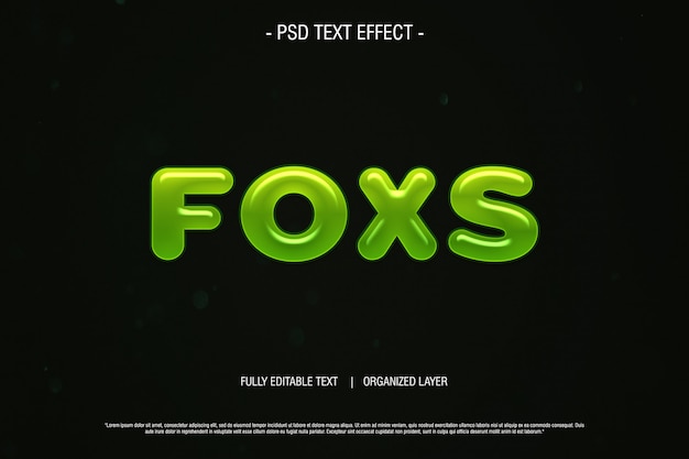 Texto psd effec zorros