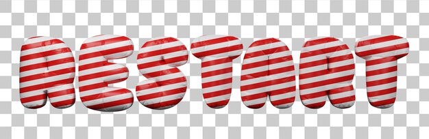 Texto de reinicio 3D PSD Premium