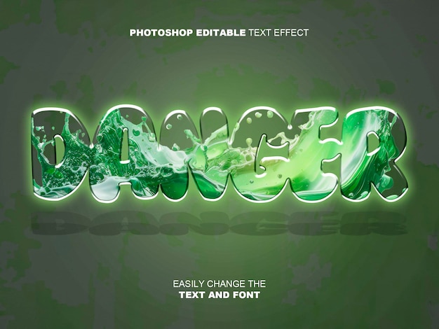 Texto en verde Peligro líquido EDIT PSD