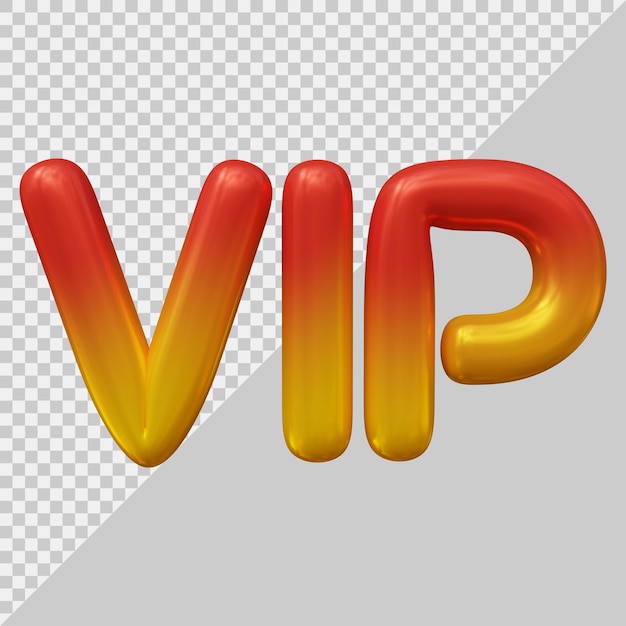 Texto vip con estilo moderno 3d