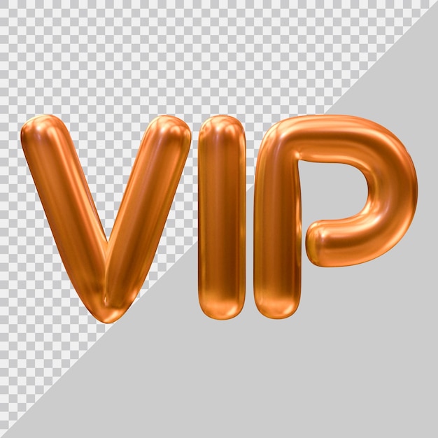 Texto vip con estilo moderno 3d