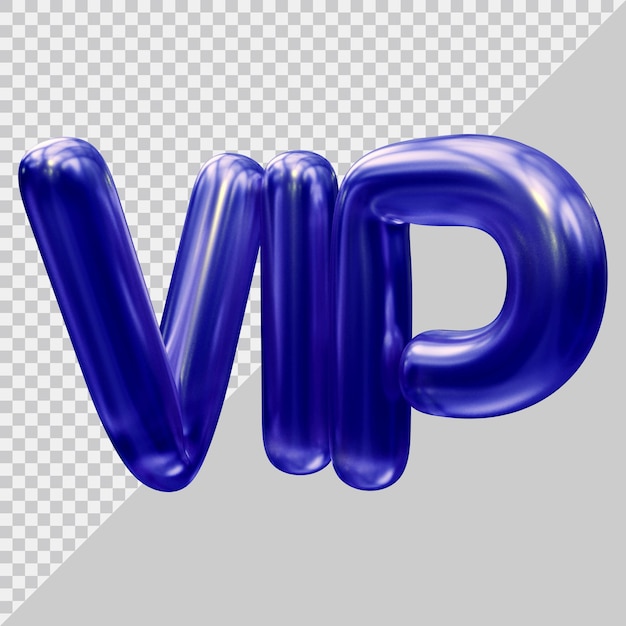 PSD texto vip con estilo moderno 3d