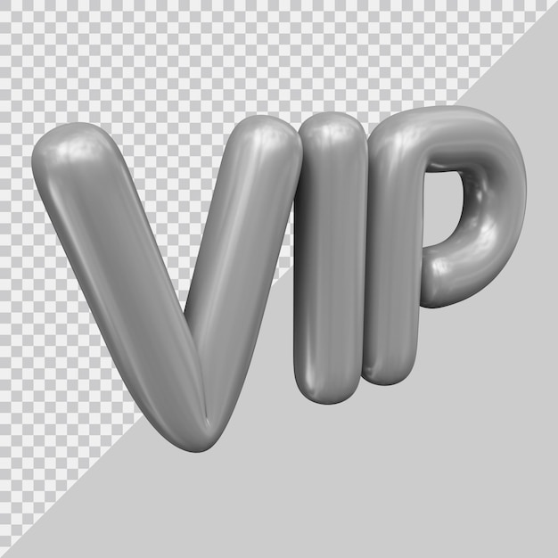 Texto vip con estilo moderno 3d