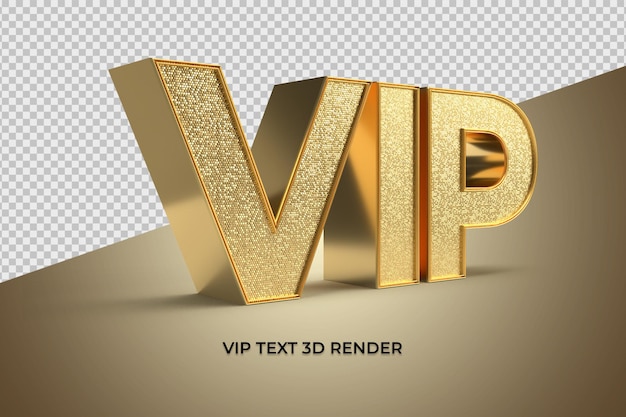 PSD texto vip de representación 3d