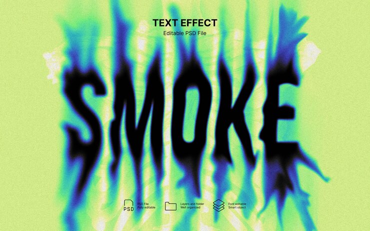 Textový efekt kouře