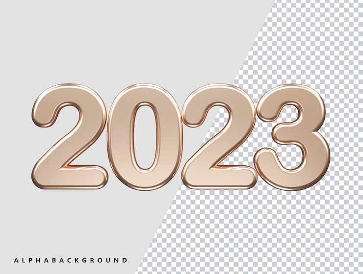 PSD textový efekt nový rok 2023