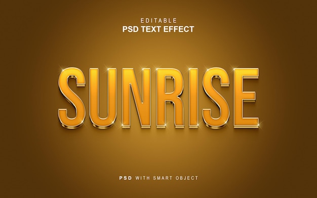 Textový efekt Východ slunce
