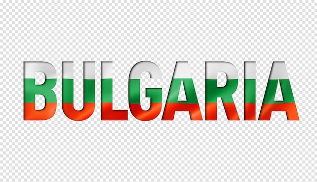 PSD textschriftart der bulgarischen flagge
