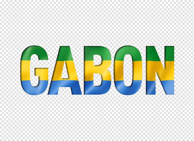 Textschriftart der gabunischen flagge