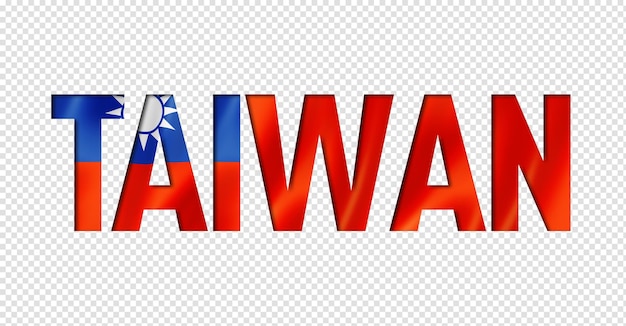 Textschriftart der Taiwan-Flagge