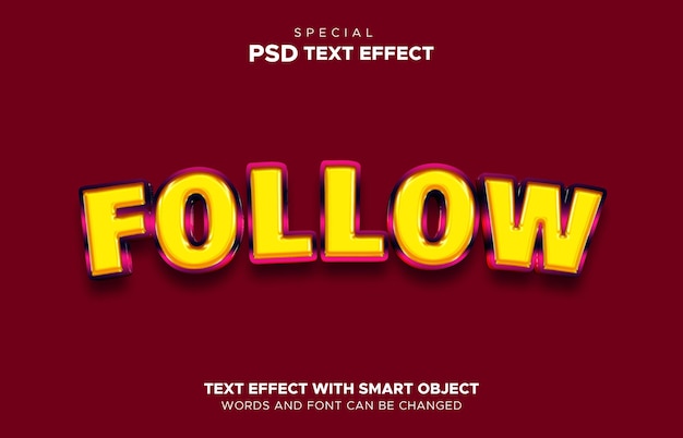 Textstil 3D-Effekt folgt Mockup