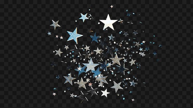 Textur von funkelnden sequined stars scattered starry night collage effe collage y2k clipart design