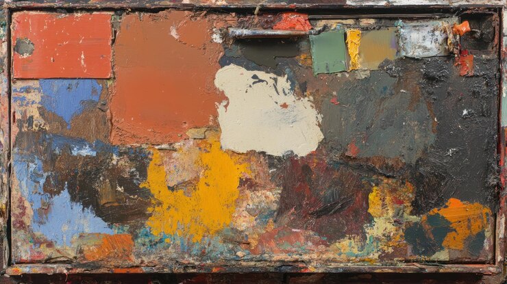 PSD textura abstracta de la pintura en capas en una superficie