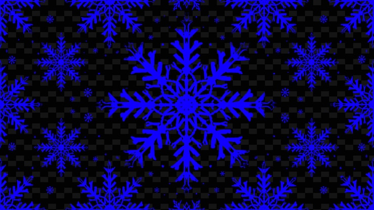 PSD textura de copo de nieve con patrón geométrico regular y escaso decoración de fondo de superposición creativa png