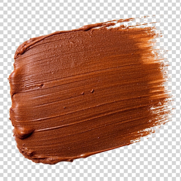 PSD textura de crema de chocolate aislada sobre un fondo transparente