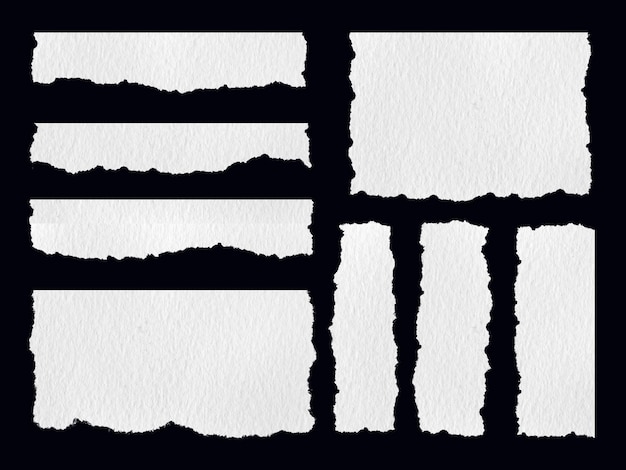 Textura de coleção de papel rasgado