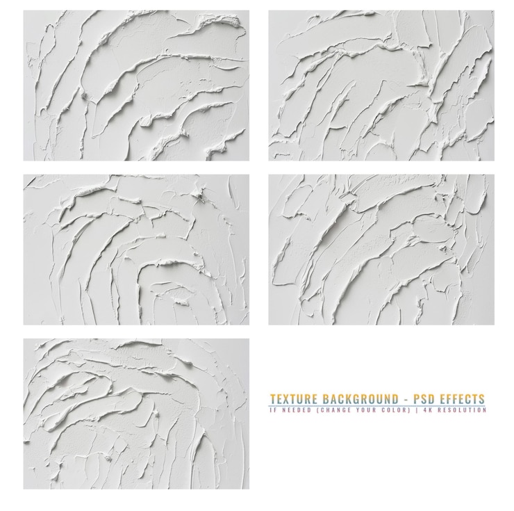 PSD textura de cor branca abstrata em fundo transparente