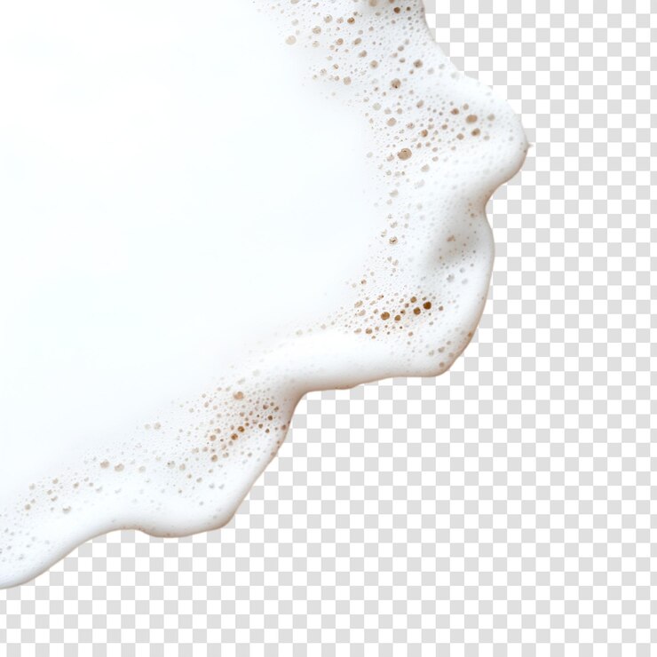 PSD textura de espuma branca cremosa com bolhas castanhas fundo abstrato